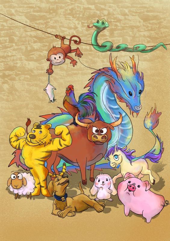 十二生肖的生动描绘，词语的精准与文化内涵的落实