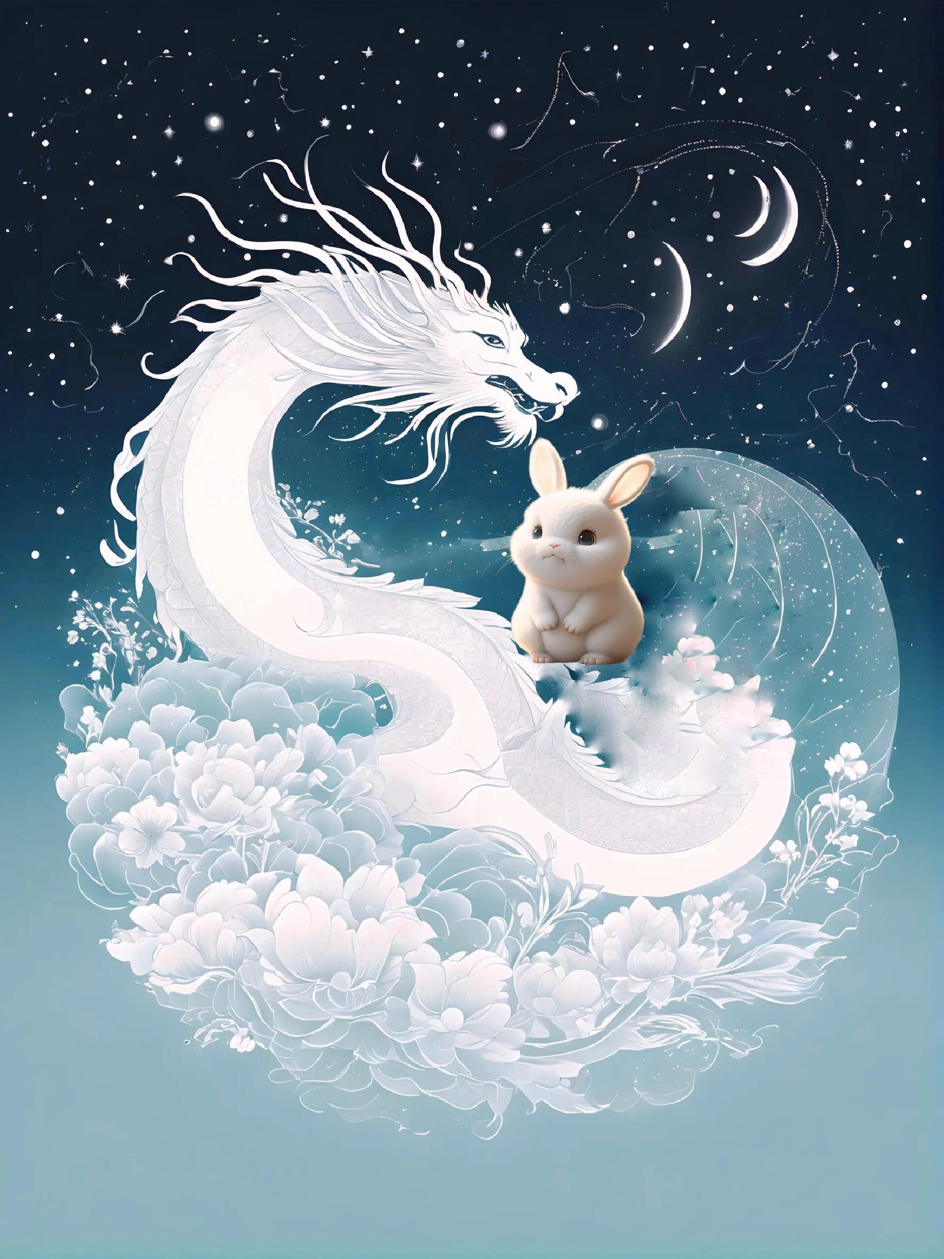 隐逸之选，不问世事的生肖—龙与兔的静谧哲学